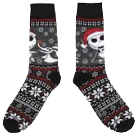 Nightmare Before Christmas 2-Pair Pack of Jack Skellington Crew Socks - Picture 4 of 9